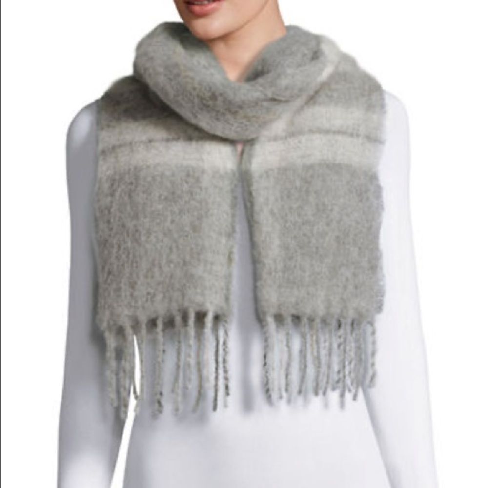 Polo Ralph Lauren Brushed Mohair and Wool-blend Plaid Scarf